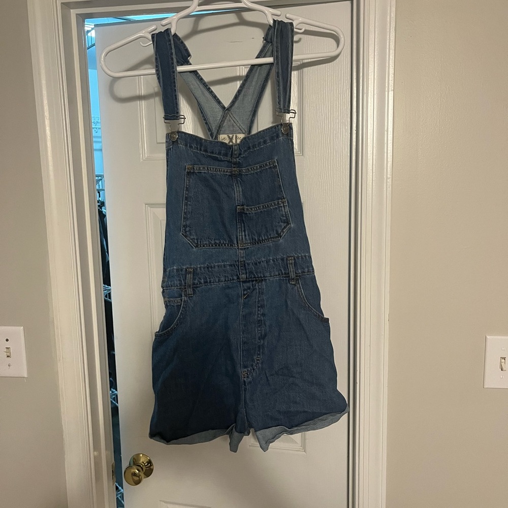 Free People denim short Overalls